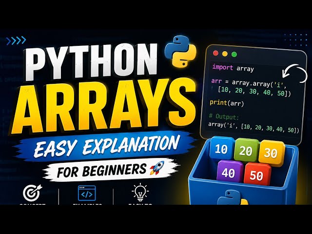 🐍 Python Arrays Explained in Easy Way | Python Tutorial for Beginners 💻🚀 | Guri Coder