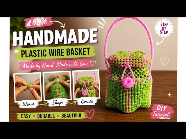 Plastic wire storage basket with Lid / plastic wire Basket 🧺