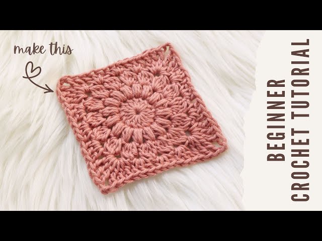 Solid Colour Sunburst Granny Square Tutorial, With Invisible Fasten Off