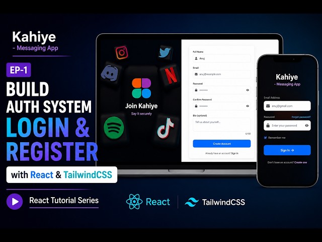 Kahiye Ep-1 | Login & Register Components |MERN Chat App Project | React