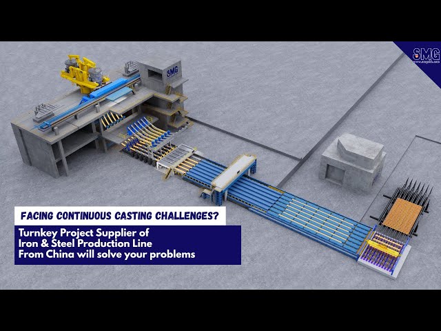 🧊 Continuous Casting of Square Billets – SMG 3D Animation of a Steel Production Process