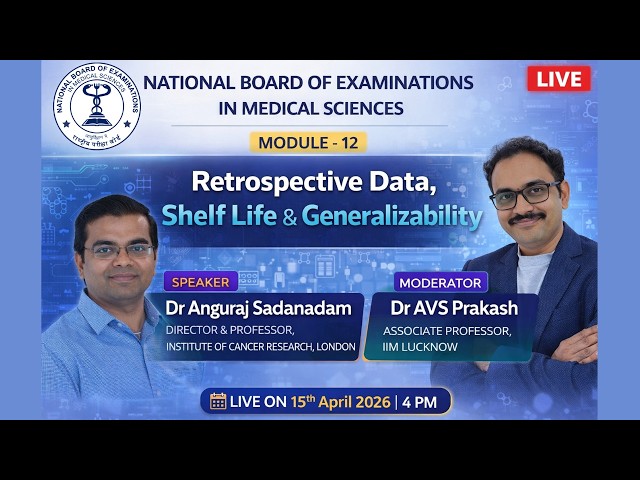 Module 12 - Retrospective Data, Shelf Life & Generalizability
