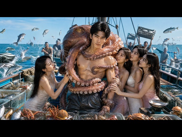 窮小子救的章魚居然是尊真海神？從此萬千極品魚群倒貼送上門，小伙狂撈海產暴富，帶領全村逆襲成千億海洋霸主！