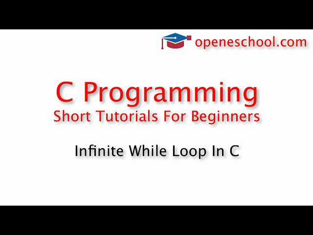 C Programming Basics - Infinite While Loop In C
