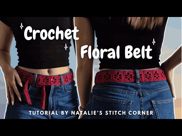crochet floral belt tutorial ♡ beginner-friendly ♡ FAST project idea!