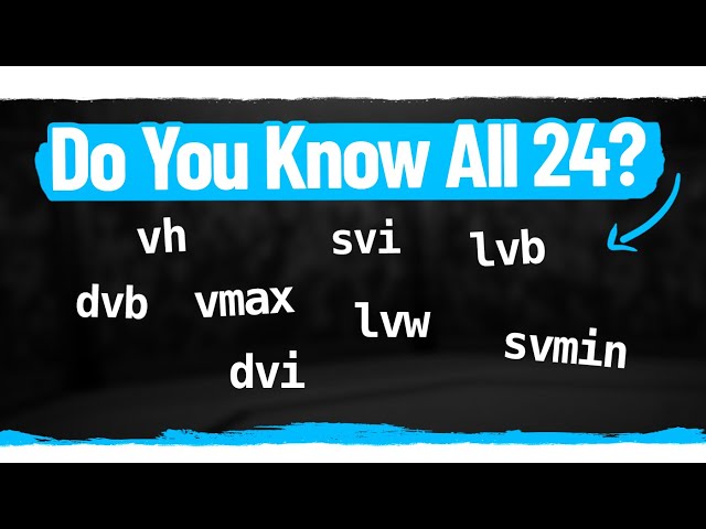 Learn Every CSS Viewport Unit In 10 Minutes