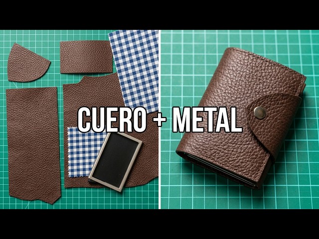 Fabric, Leather, Metal CARD HOLDER to make a WALLET.
