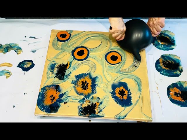 NO BALLOONS 🎈 NO PROBLEM USE A GLOVE for cool effects on canvas 