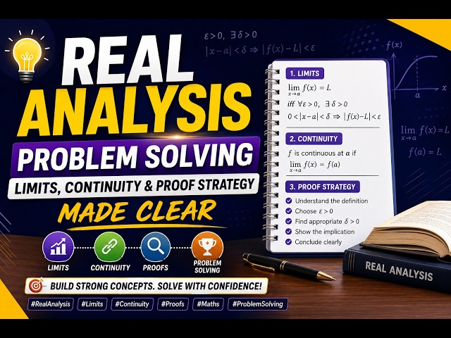 Real Analysis Problem Solving | Limits, Continuity & Proof Strategy #RealAnalysis #mathskills