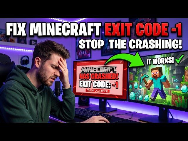 How to Fix Minecraft Exit Code -1 Error | Crash Fix Guide (Mods & Java Issue)
