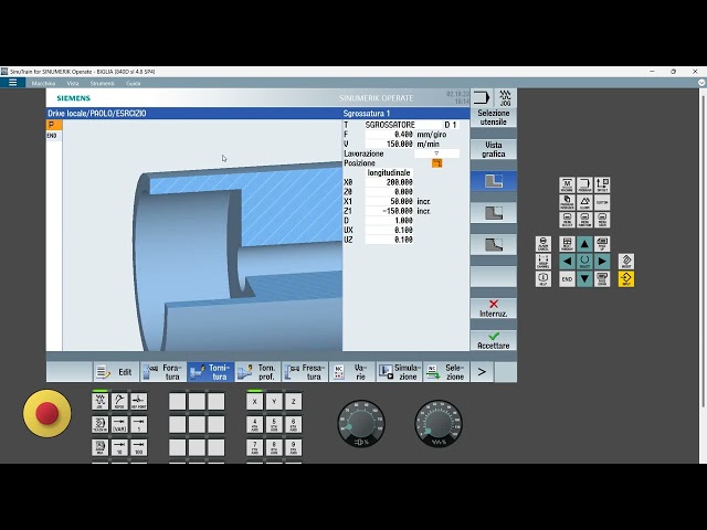 Programmazione CNC Siemens Ciclo di sgrossatura in ShopTurn