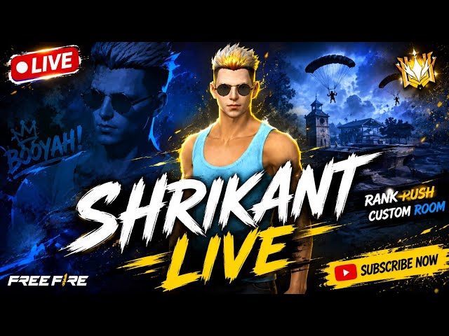 🔥 LIVE 🔴 FREE FIRE MAX | RANK PUSH + CUSTOM ROOM | COME & PLAY WITH ME 