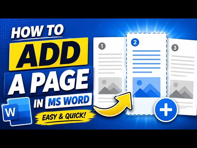 How to Add a Page in WORD