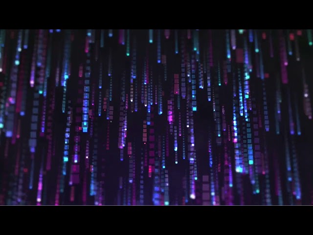 Pixels Falling Matrix Effect Background | 1 Hour Loop | Stock Footage