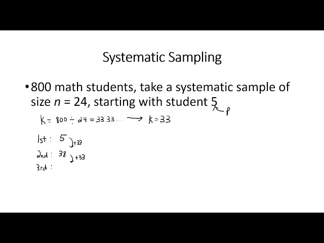 Systematic Sampling Example