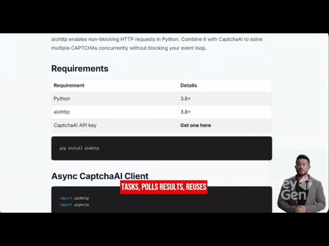 Async CAPTCHA Solving with aiohttp and CaptchaAI