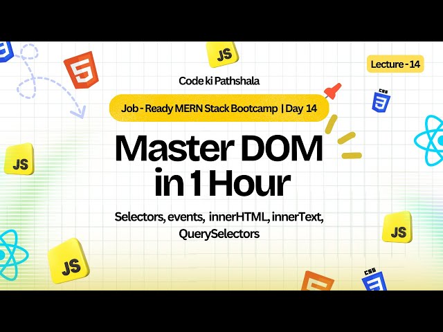 🔴 LIVE: JavaScript DOM Manipulation Explained 🔥 | Full Beginner to Advanced DOM Tutorial (2025)