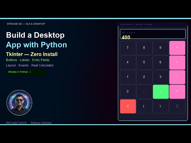 Build a Real Desktop App with Python Tkinter in 10 Minutes | Ep 60