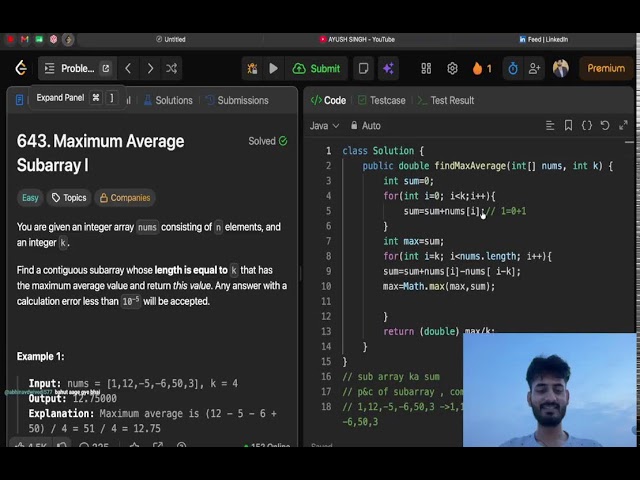 Day 54 || LeetCode REVSION  ||  DSA live with me  || sliding window