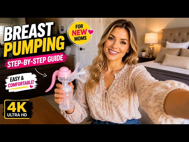 👶🍼 [4K] Manual Breast Pump Tutorial for New Moms | Easy Step-by-Step Pumping Guide 💖