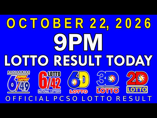 9pm Lotto Result Today October 22 2026 PCSO