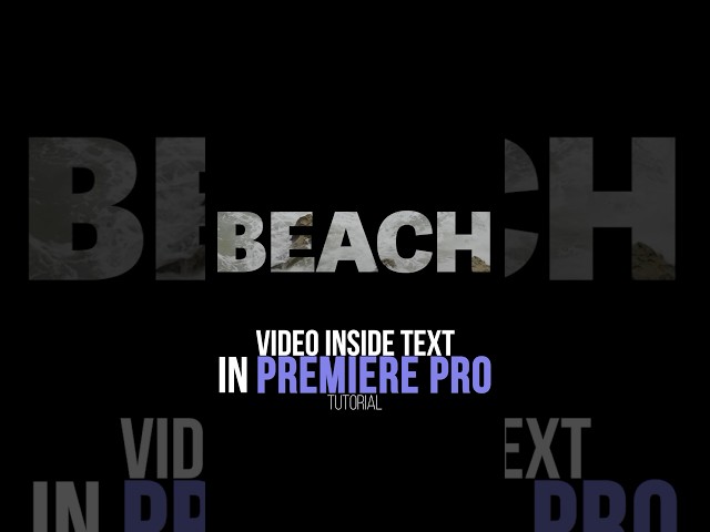 Video inside Text in Premiere Pro Tutorial