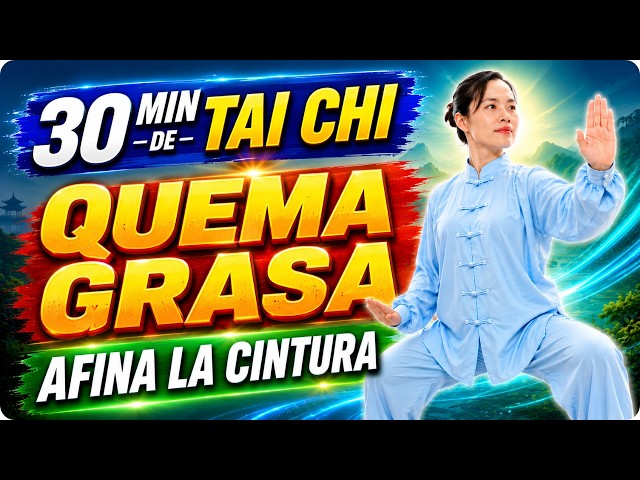 Tai Chi 30 Min para Quemar Grasa Abdominal, Reducir Grasa Visceral y Afinar la Cintura | Sin Saltos