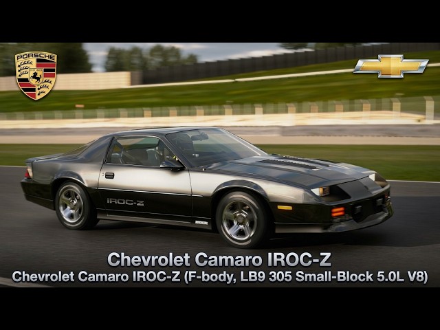 Chevrolet Camaro IROC-Z (F-body, LB9 305ci 5.0L V8) @ Donington Park GP Layout