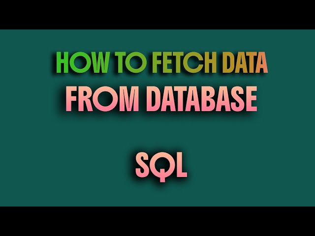 Learn SQL: Fetch Data from MySQL Database Step by Step | SQL Tutorial for Beginners #dataanalysis