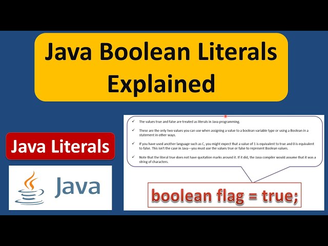 Java Boolean Literals Explained | Java Tutorial