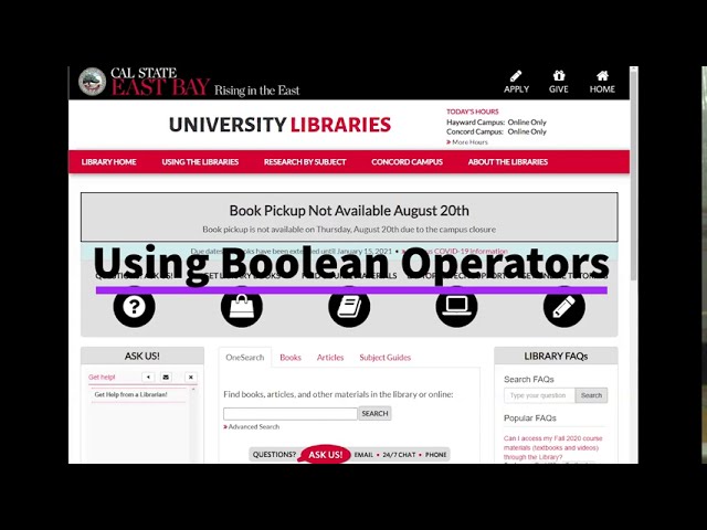 Using Boolean Operators