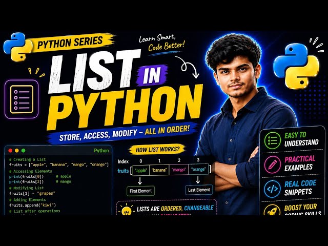 Python Lists | Python for Beginners | Hindi
