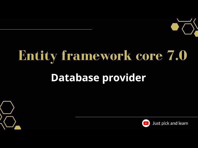Part-3: What is database provider in entity framework core | Entity Framework Core 7.0 tutorial
