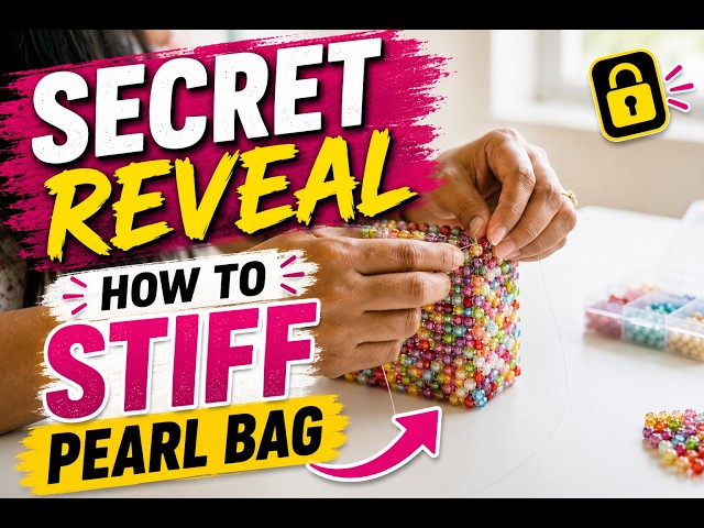 Secret reveal how to stiff ur bag💰|pearl bag making at home 🏡|handmade🥰|diy pearl bag 