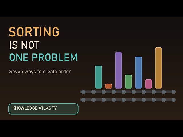 Sorting Is Not One Problem: Seven Ways to Create Order