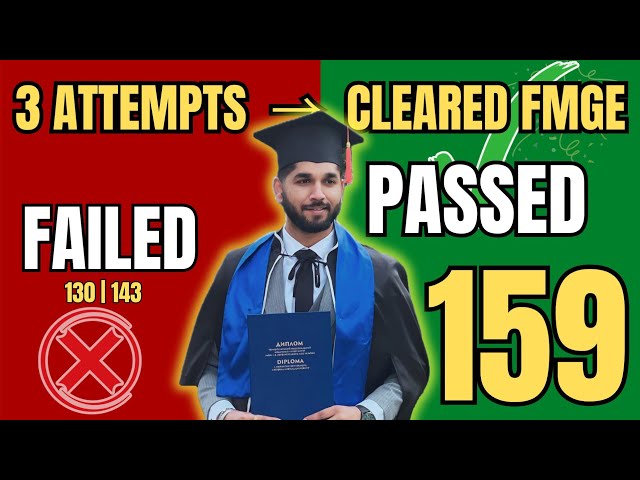 How I Cleared FMGE After 3 Attempts | 130 → 159 | FMGE Jan 2026