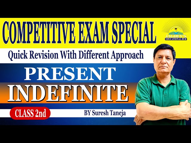 Present Indefinite Tense Part - 2 By Suresh Taneja Sir