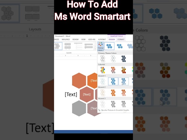 MS Word Diagram Design with SmartArt | Microsoft Word Bangla Tutorial #msword
