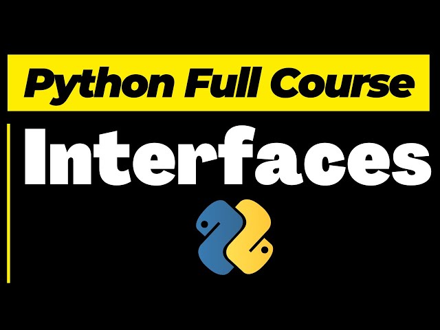 Python Interface | Object Oriented Programming | Python Tutorial