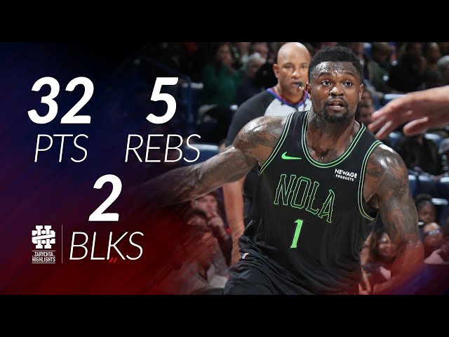 Zion Williamson 32 pts 5 rebs 2 blks vs Knicks 25/26 season