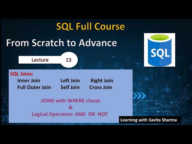Complete SQL JOINS | SQL JOINS examples | SQL FULL COURSE