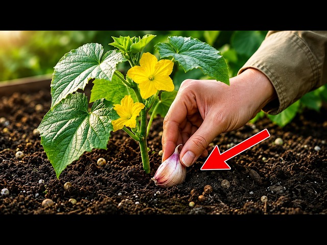 ¿Solo un diente de ajo junto a los pepinos? Esto es lo que pasó dos semanas después 🧄🥒
