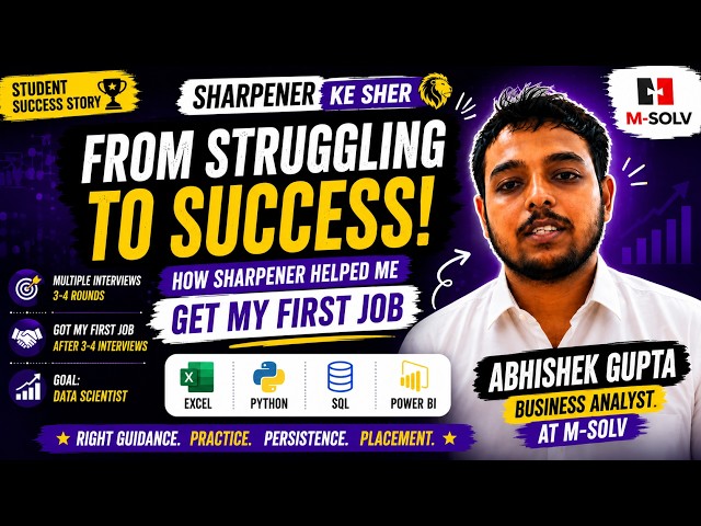 Abhishek’s Journey from Mathematics to Business Analyst | Sharpener Ke Sher