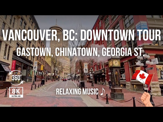 Vancouver Downtown Commute Reality | Chinatown to Coal Harbour | Tuesday Morning | 8K 360°