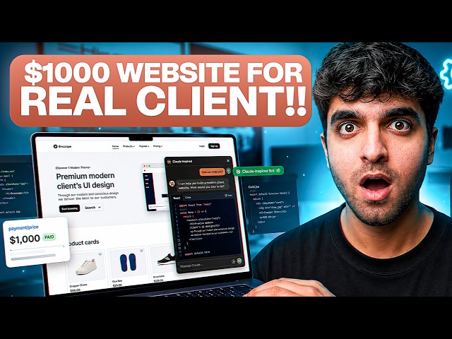 How I Build a $1,000 Website for a Real Client using Claude (Frontend & Backend)