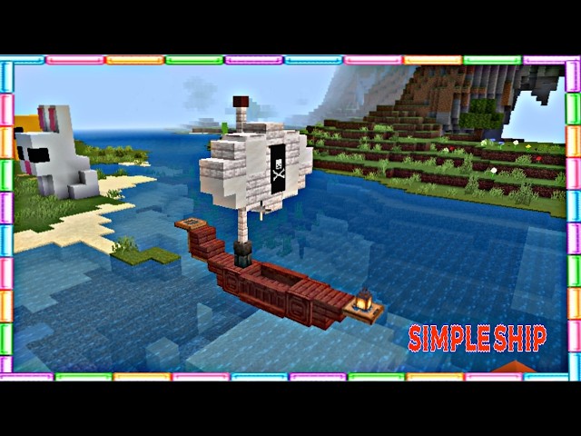 Minecraft : Simple Ship 🛳 Building Tutorial | Minecraft Building Tutorial | Minecraft Building