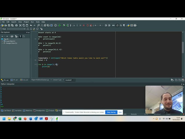 AQA Computer Science - Lesson 9 - Python - 3.10 - Definite Iteration / For Loops
