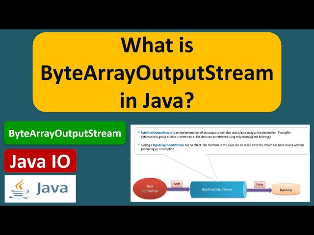 What is ByteArrayOutputStream in Java? | Java IO | Java Tutorial