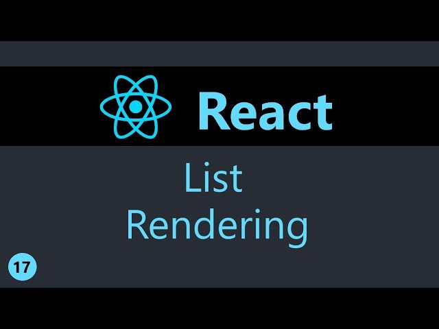 ReactJS Tutorial - 17 - List Rendering