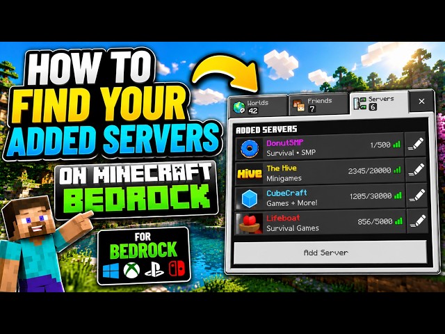 How to Find Your Added Servers in Minecraft Bedrock Edition